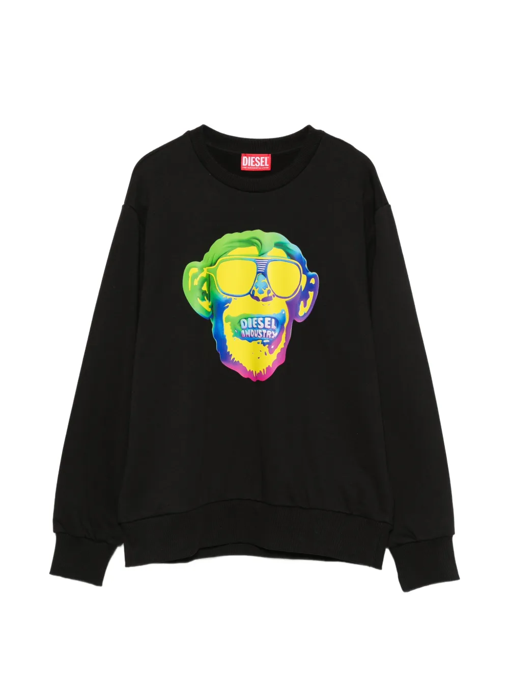 Diesel Kids Smonkey graphic-print crew-neck sweatshirt - Nero
