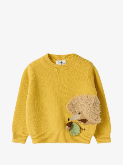 Il Gufo hedgehog-patch wool sweater