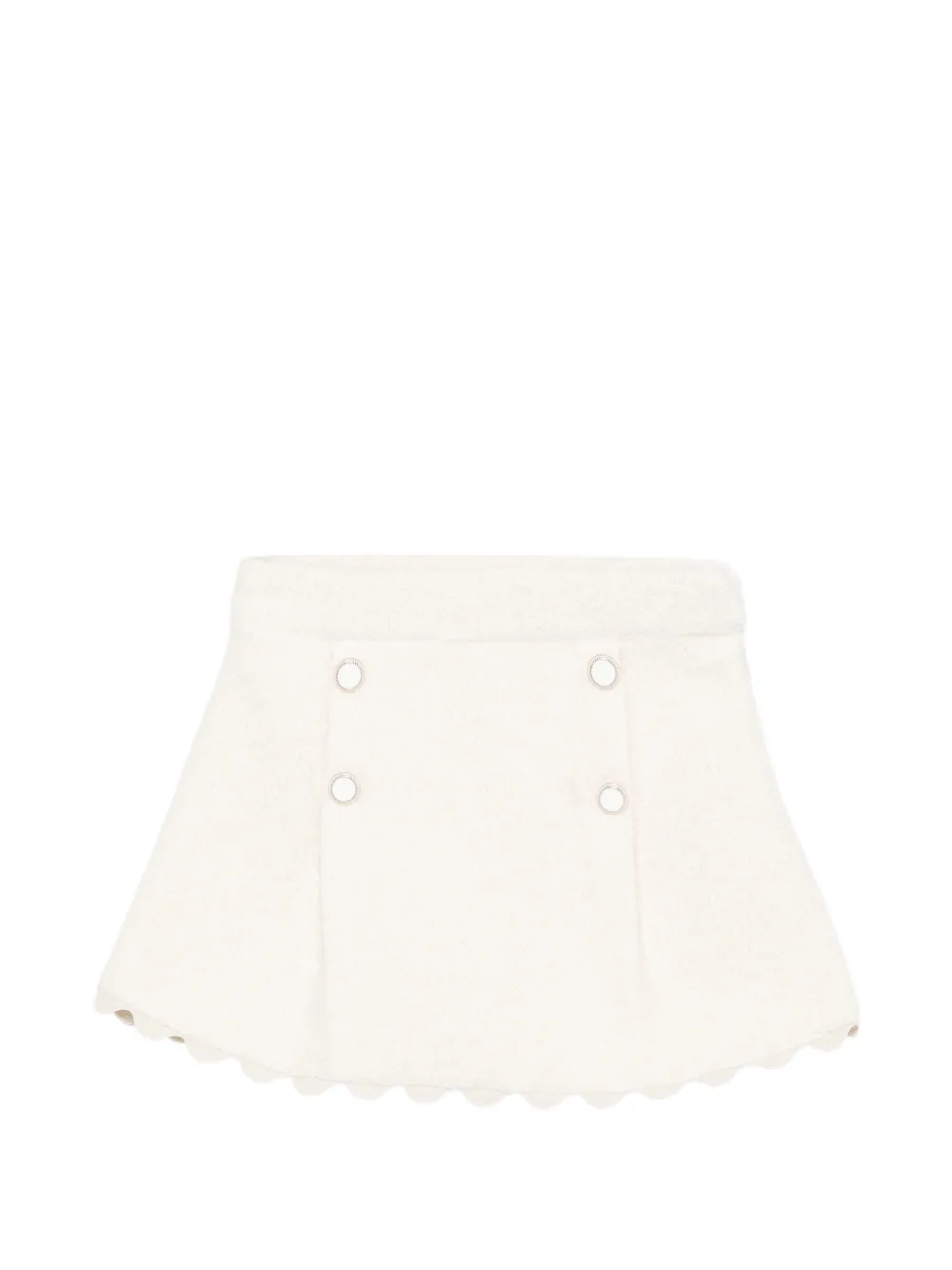 Patachou scalloped-edge button-detail skirt - Toni neutri
