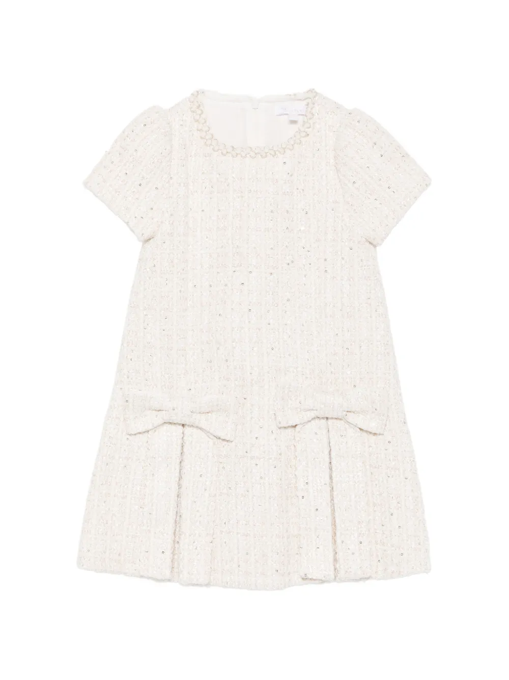 Patachou sequin-embellished bow-detail dress - Toni neutri
