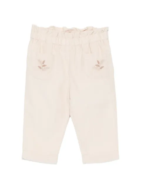 Patachou embroidered corduroy trousers