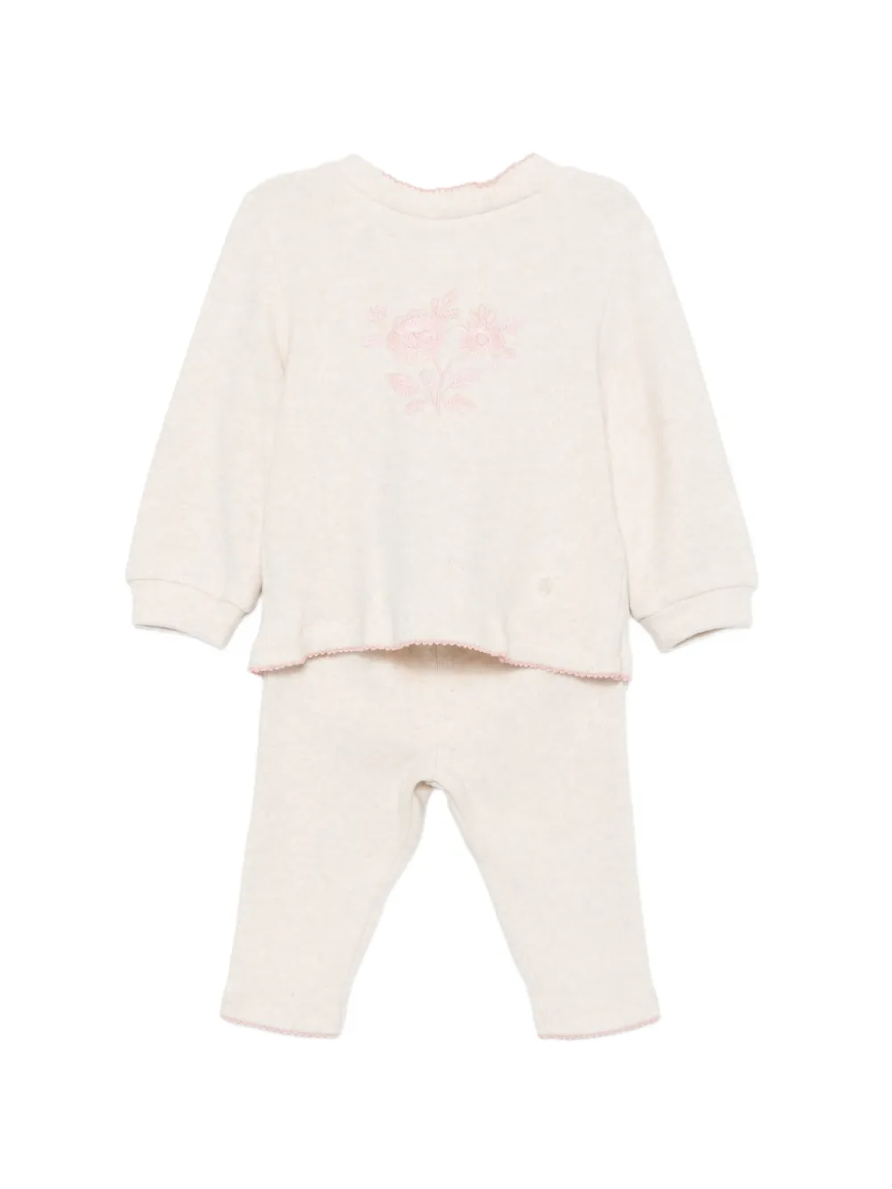 Patachou floral-embroidered tracksuit - Toni neutri