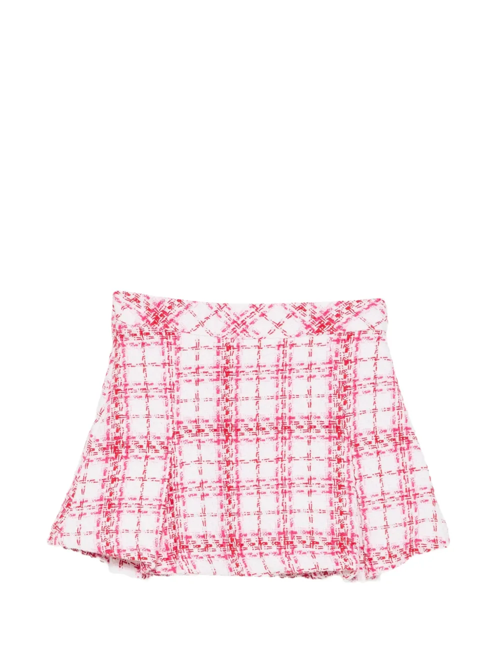 Patachou check-pattern pleated skirt Wit