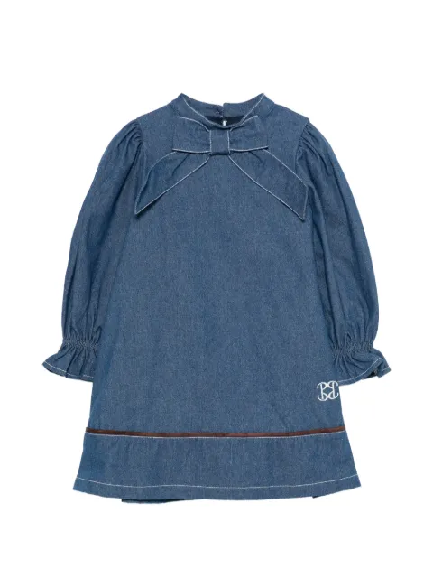 Patachou bow-detail ruffled dress