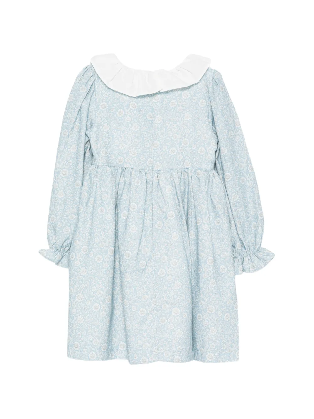 Patachou Gesmockte jurk met bloemenprint Blauw