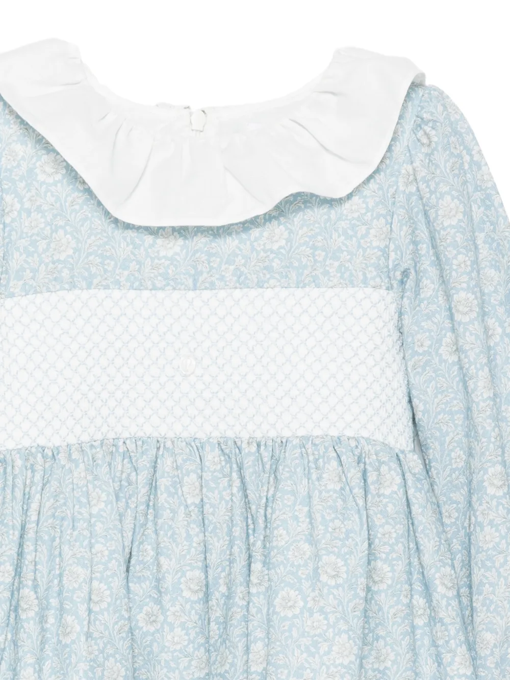 Patachou Gesmockte jurk met bloemenprint Blauw