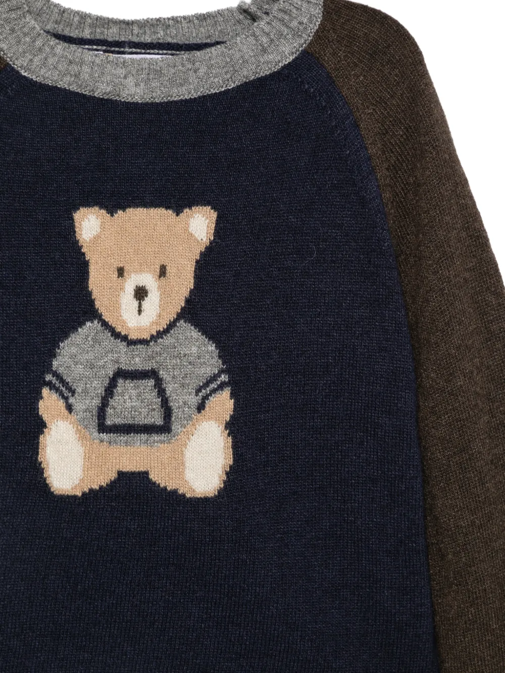 Patachou Trui met raglan mouwen en beer-intarsia Blauw