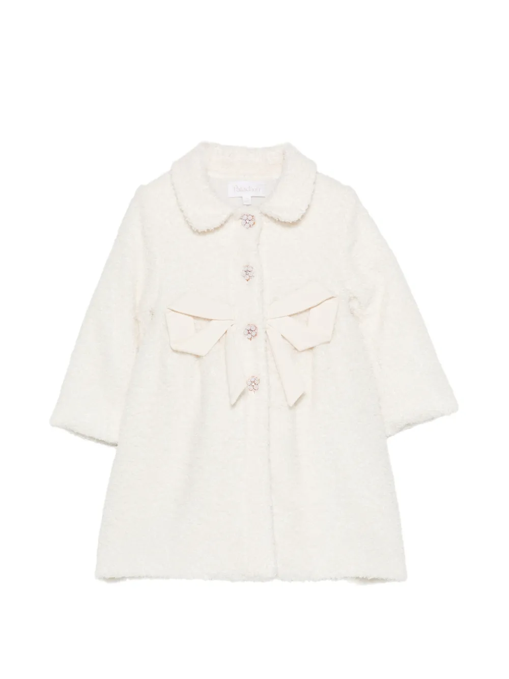 Patachou bow-detail faux-shearling jacket - Tons neutres Patachou bow-detail faux-shearling jacket - Tons neutres