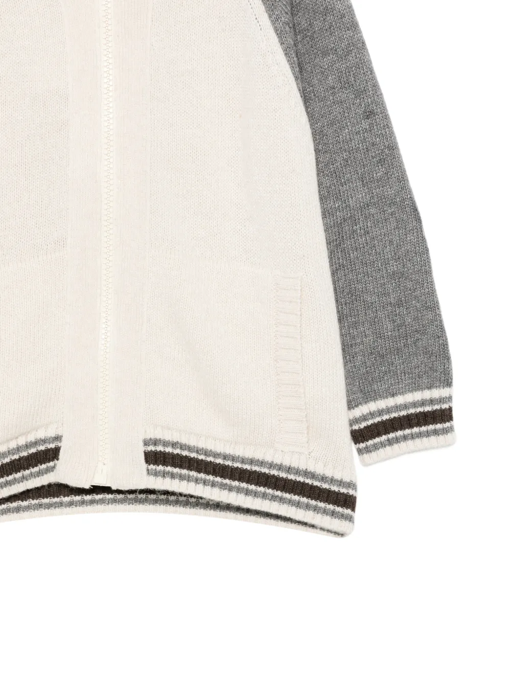 Patachou Vest met raglanmouwen en rits Beige
