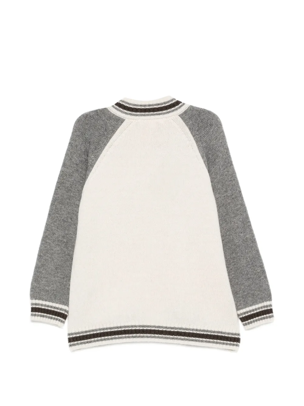 Patachou Vest met raglanmouwen en rits Beige