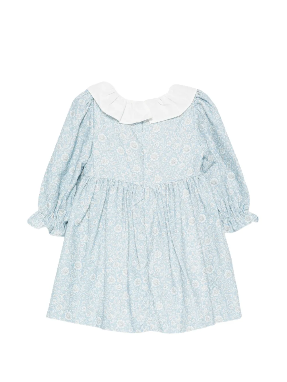 Patachou Gesmockte jurk met bloemenprint Blauw