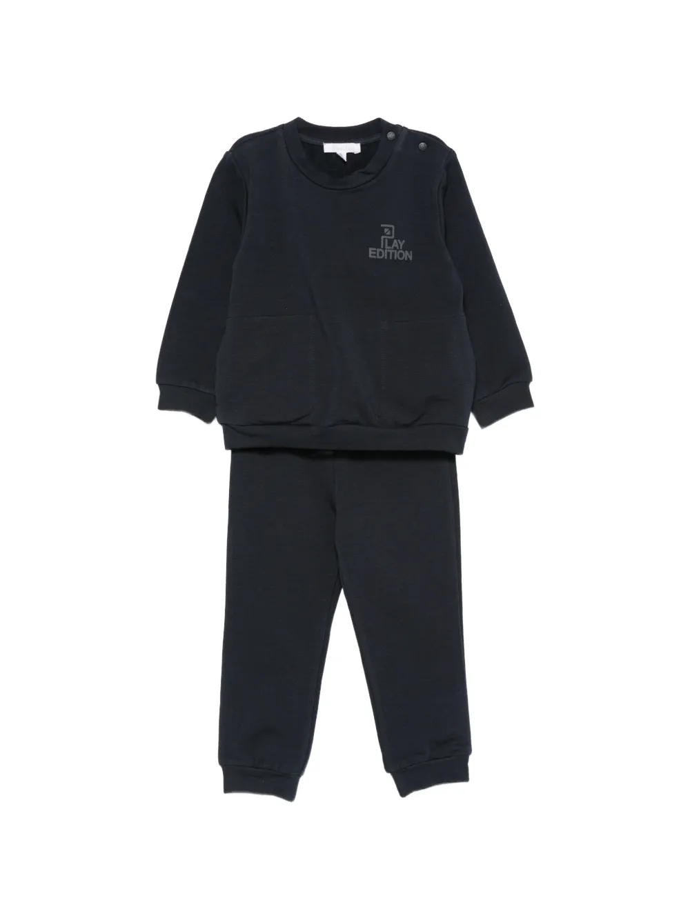 Patachou logo-print cotton tracksuit - Blu