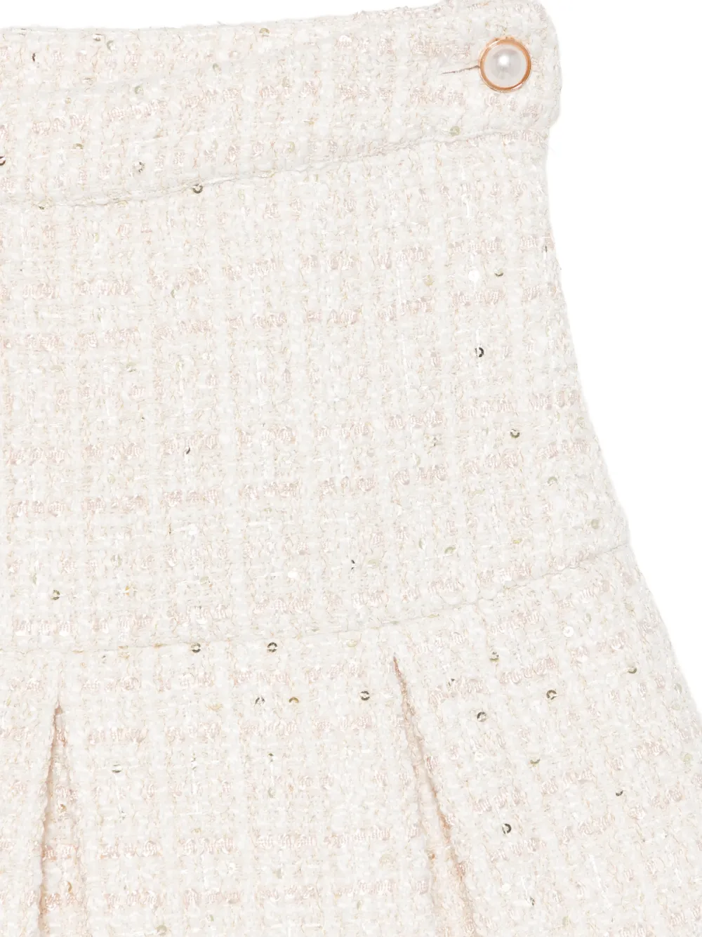 Patachou sequin-embellished pleated skirt Wit