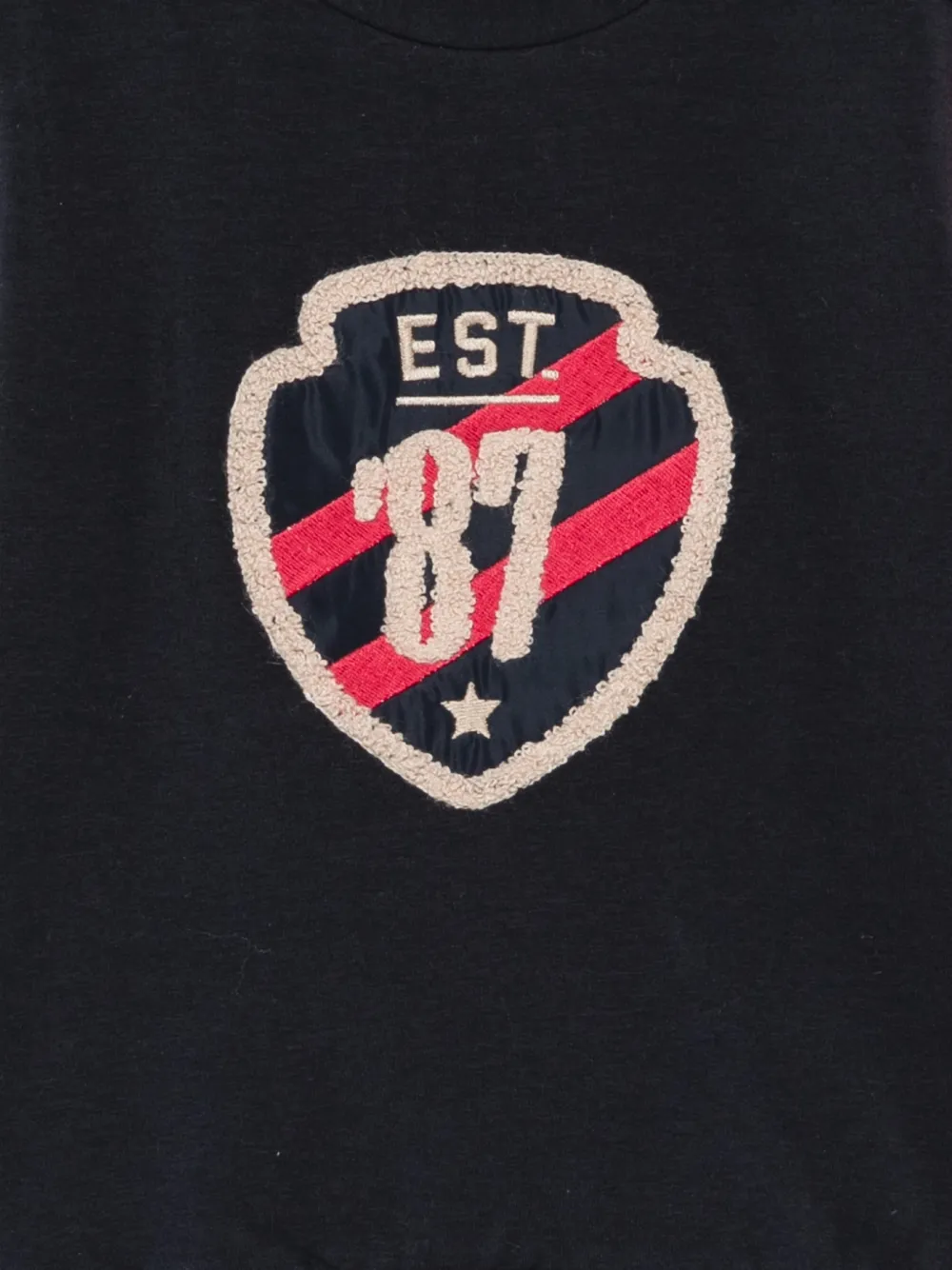 Patachou logo-patch colour-block sweatshirt Blauw