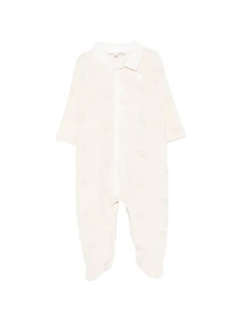 Patachou teddy-bear-embroidered Peter Pan-collar pyjamas