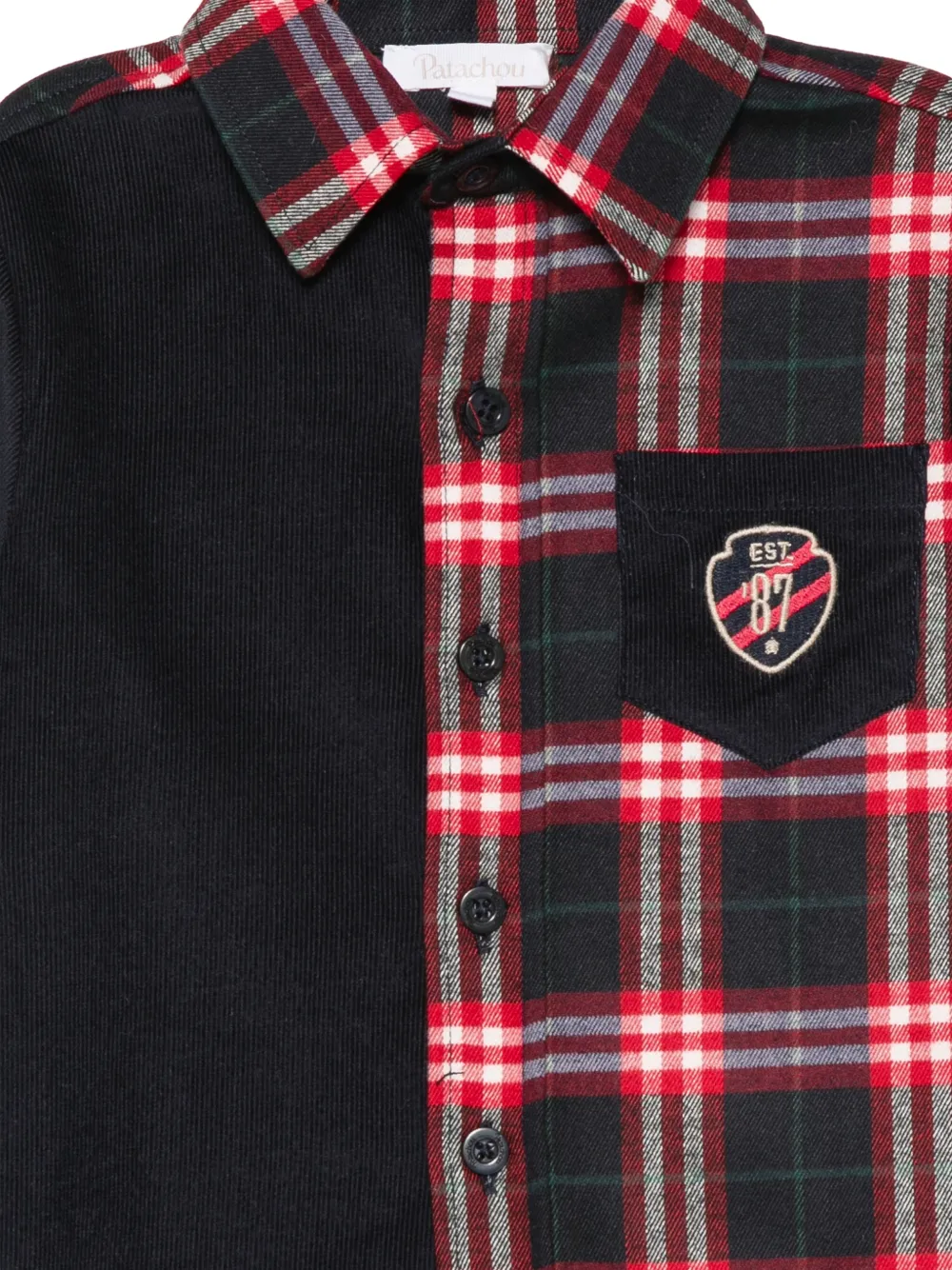 Patachou shirt met tartan ruit Blauw
