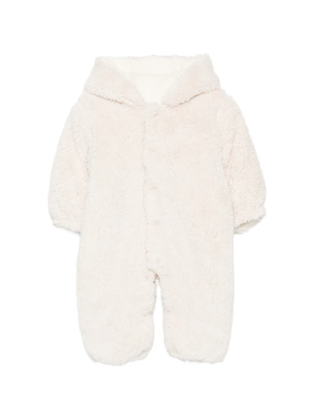 Patachou hooded faux-fur romper - Tons neutres