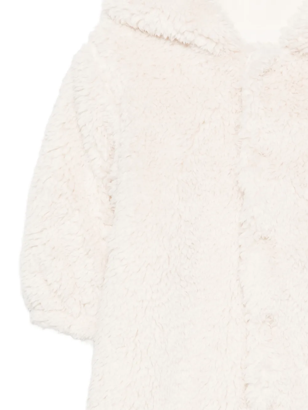 Patachou Romper van imitatiebont met capuchon Beige