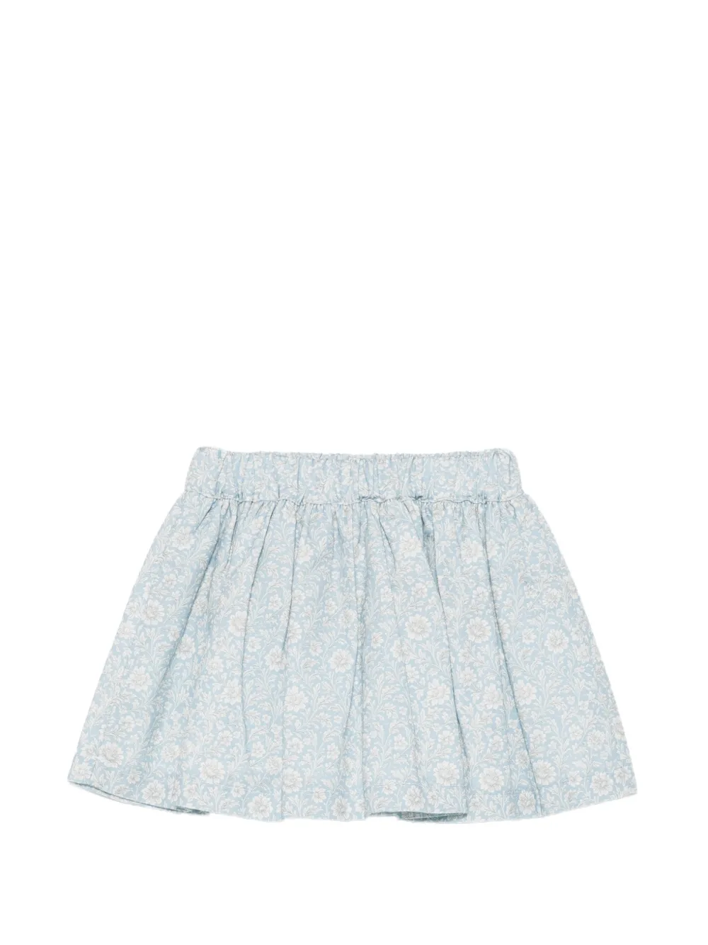 Patachou floral-print bow-detail skirt Blauw