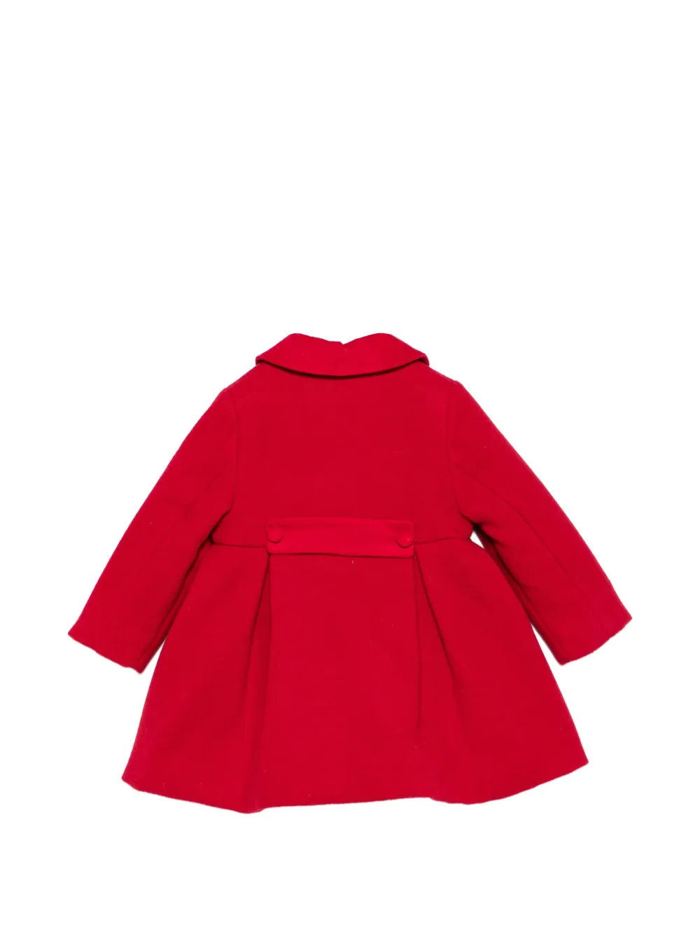 Patachou Peter Pan collar pleated coat Rood