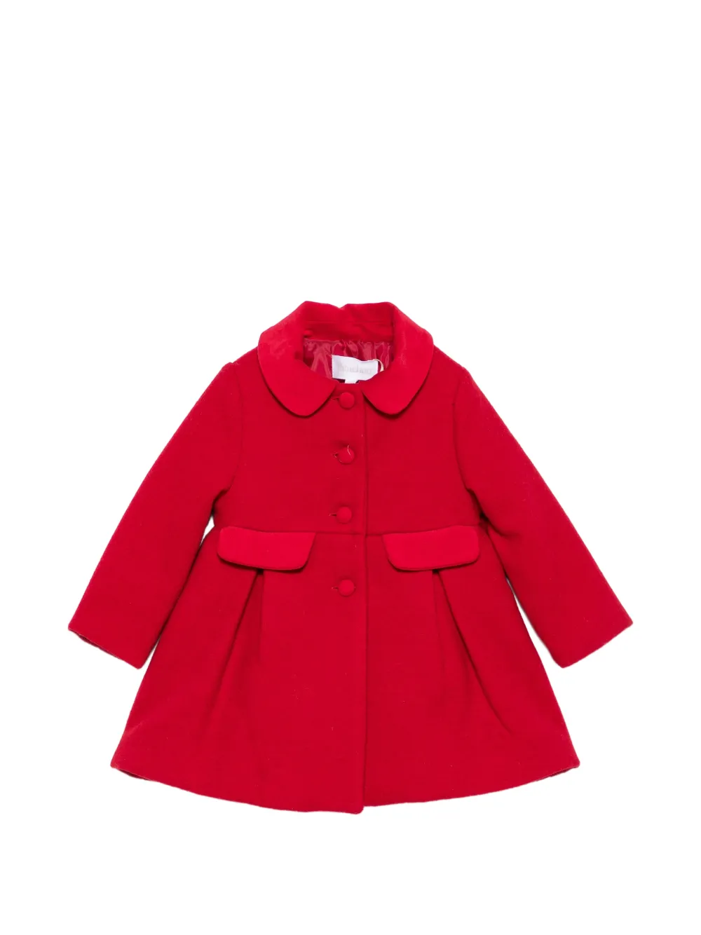 Patachou Peter Pan collar pleated coat - Rouge Patachou Peter Pan collar pleated coat - Rouge
