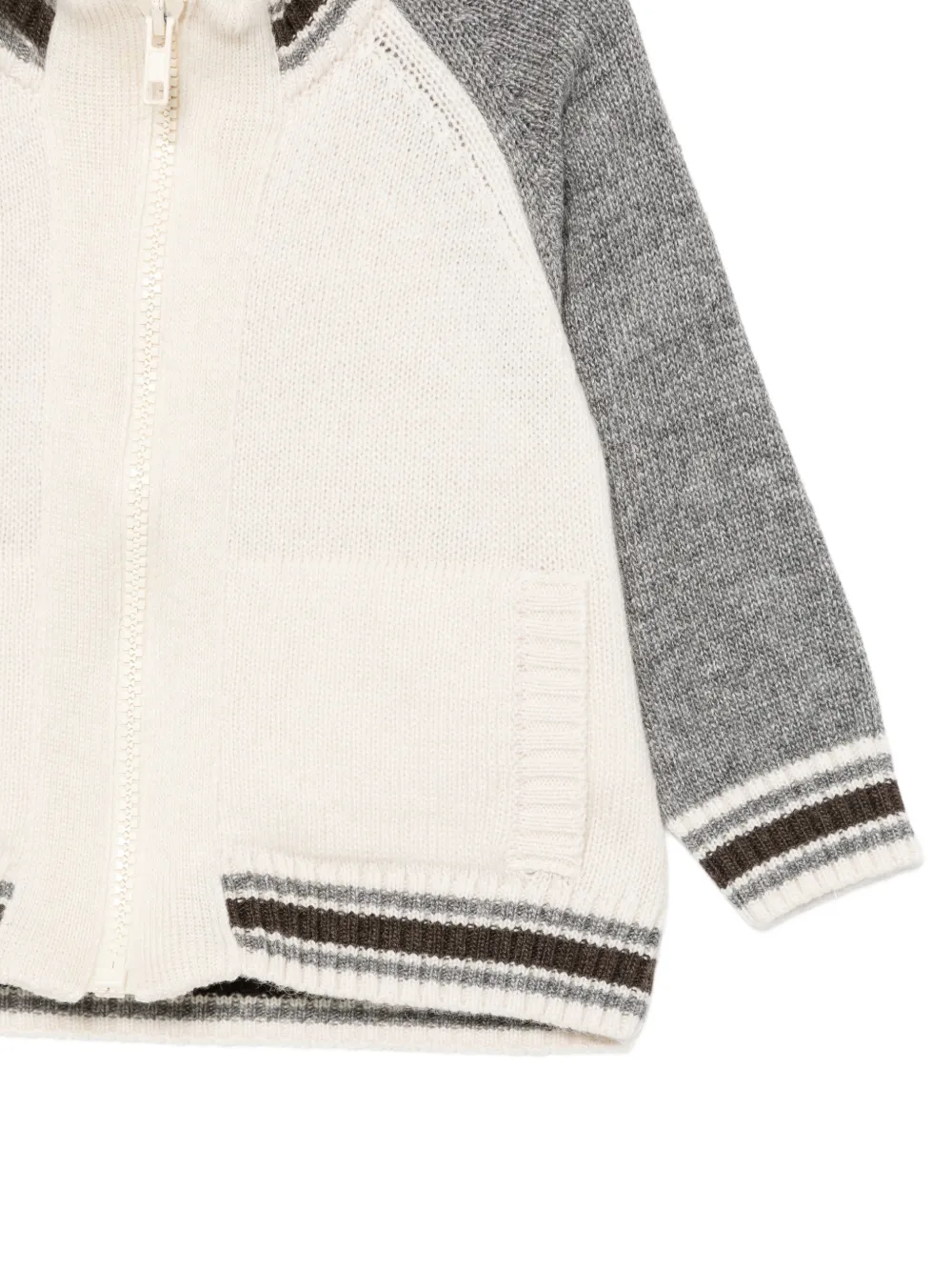 Patachou Vest met raglanmouwen en rits Beige