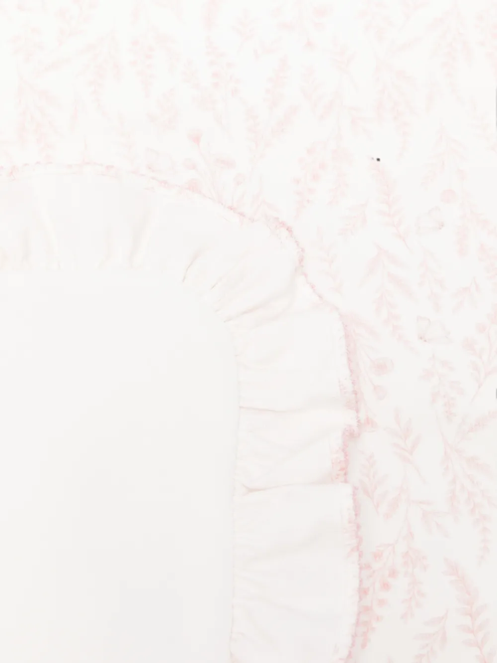 Patachou Deken met bloemen-print en ruches Wit