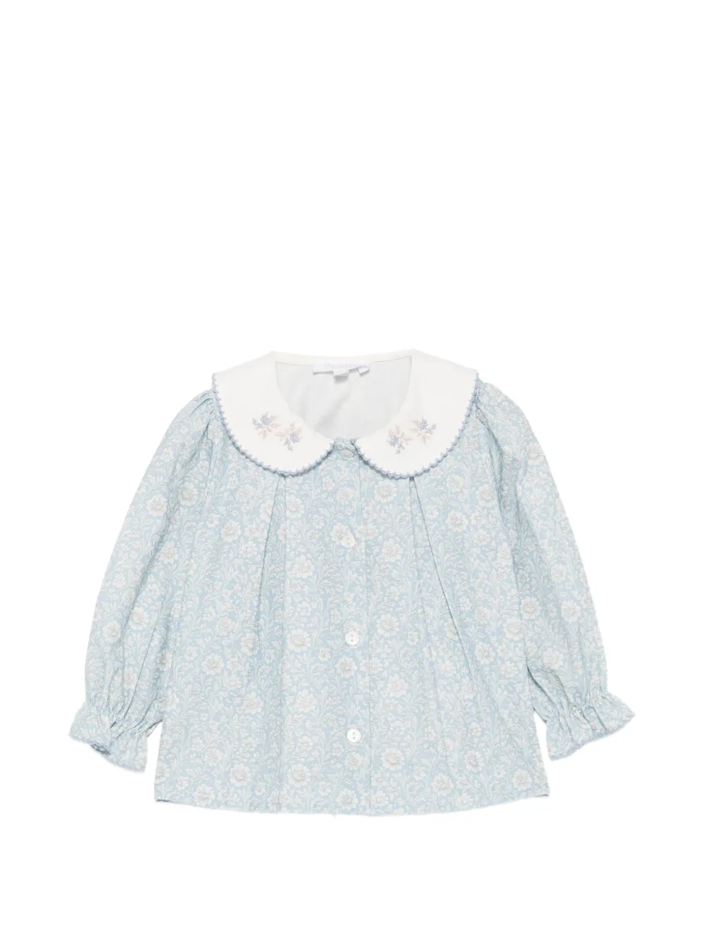 Patachou floral-print Peter Pan-collar blouse - Blu