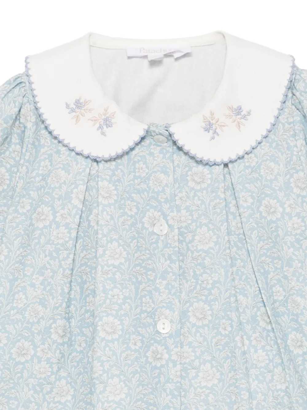 Patachou Blouse met Peter Pan-kraag en bloemen-print Blauw