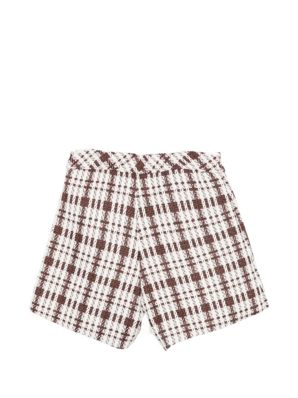 Patachou check-pattern button-detail shorts Bruin