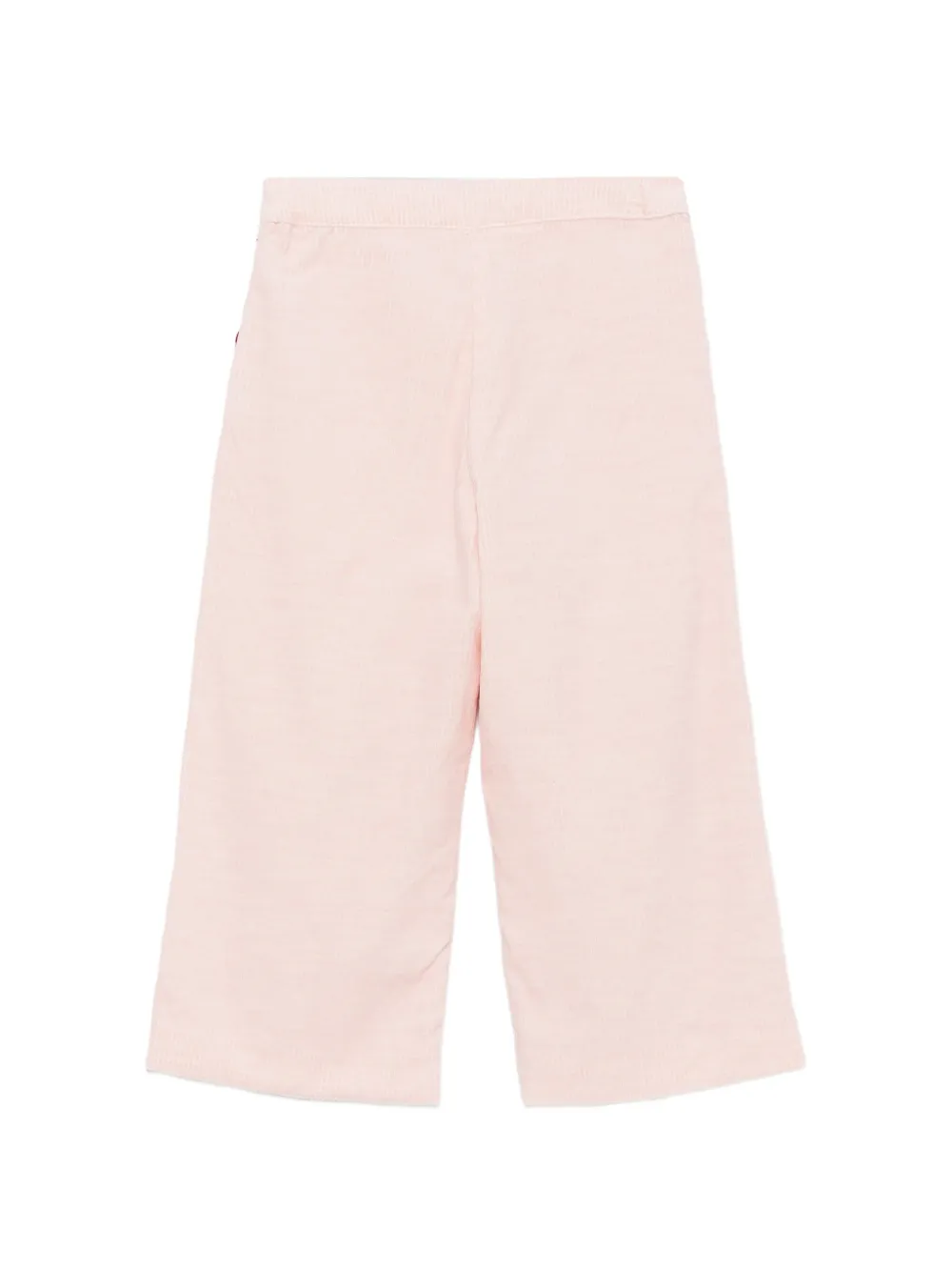 Patachou heart-embroidered corduroy trousers Roze