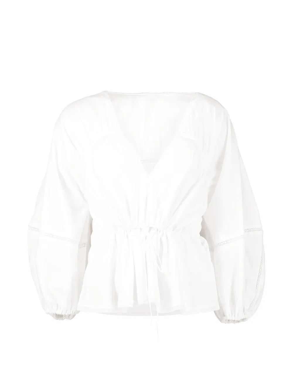 Faithfull Seco lace-trim blouse - Bianco