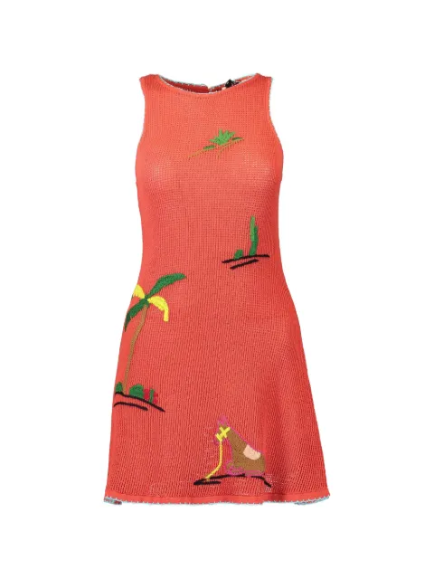 STAUD Marea embroidered mini dress