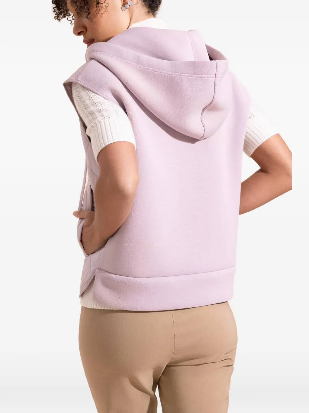 Max Mara Bodywarmer met capuchon Roze