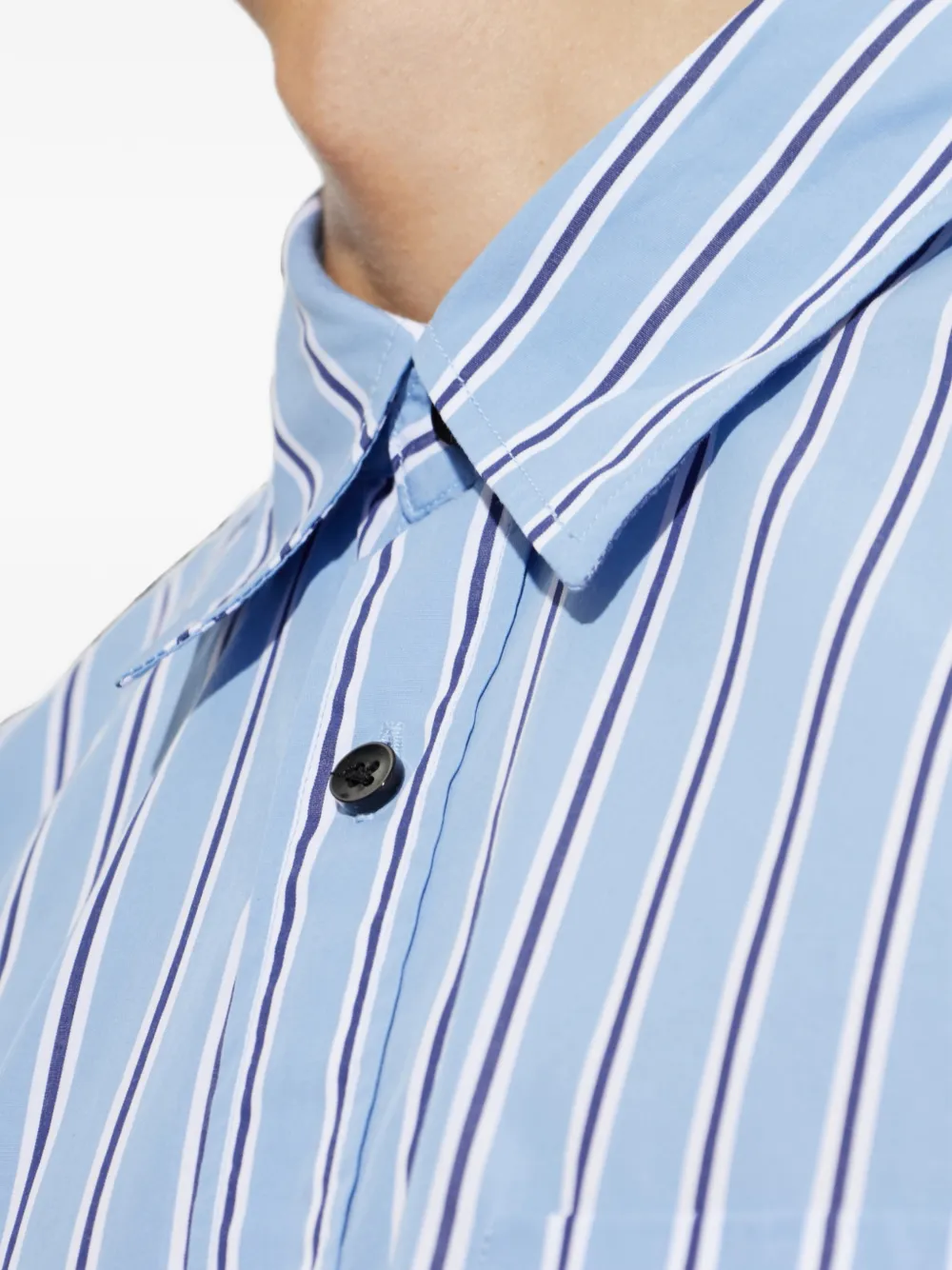 Palm Angels Gestreept katoenen overhemd Blauw