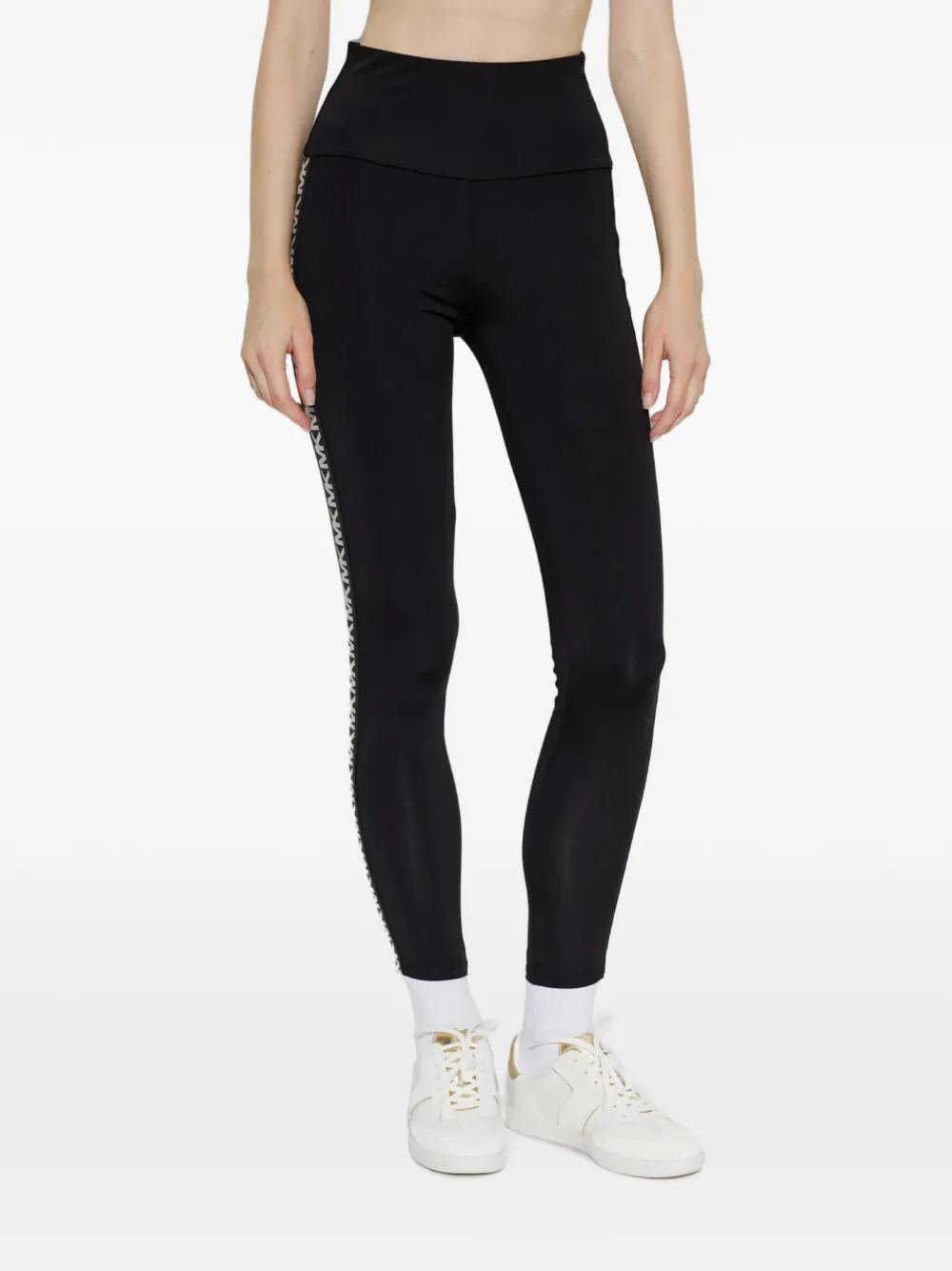 Michael Kors monogram-print leggings Zwart