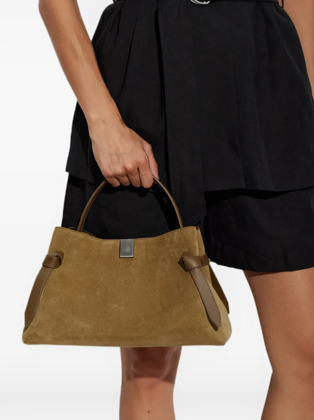 Yuzefi Gyoza suède shopper Bruin