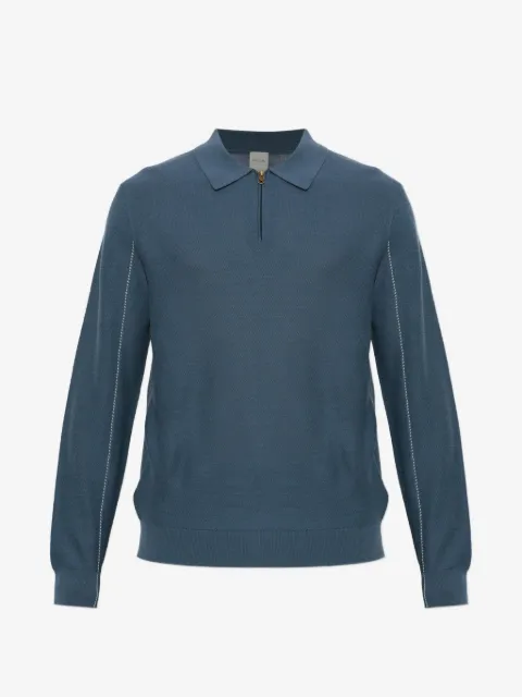 Paul Smith quarter-zip textured merino sweater