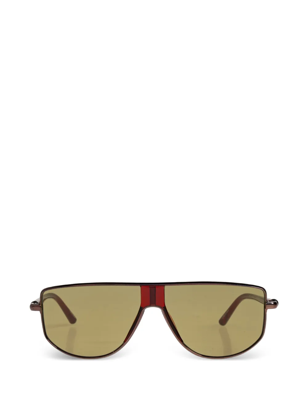 Jacquemus x Linda Farrow Corsa Sonnenbrille mit Navigatorgestell - Rot