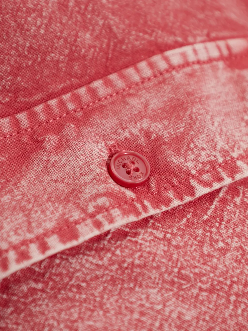 Michael Kors garment-dyed denim shirt Rood