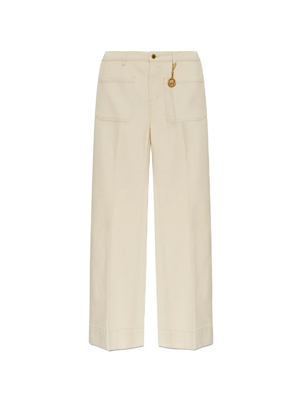 Michael Kors cotton flared trousers Beige