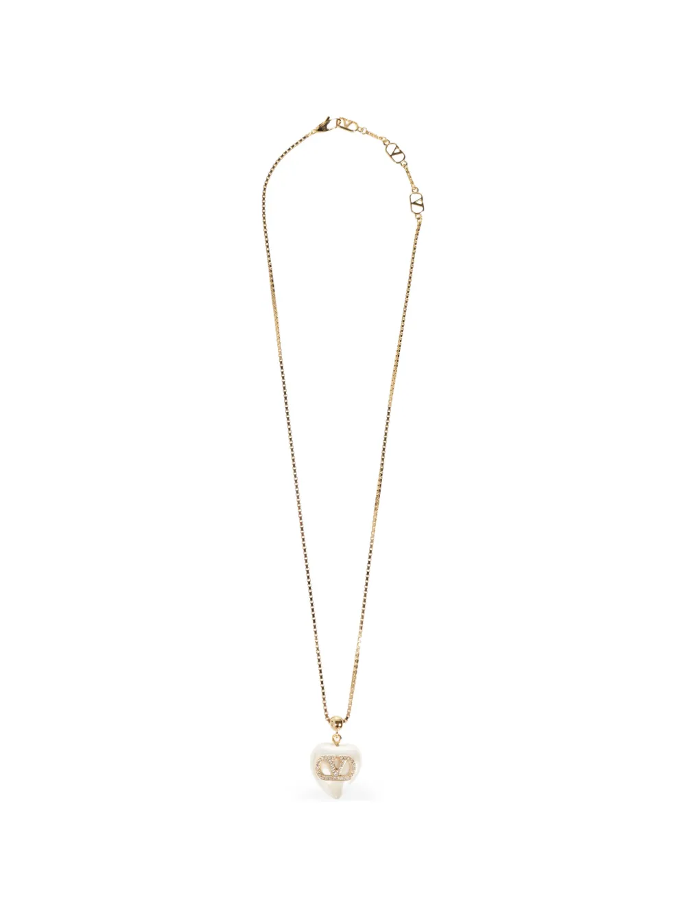 Valentino Garavani VLogo Signature heart-pendant necklace - Gold