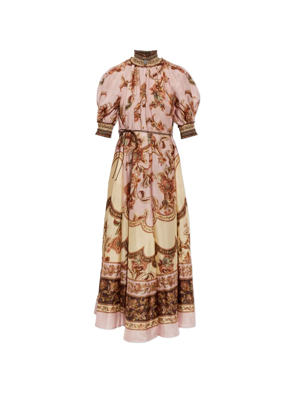 ZIMMERMANN Aster Billow floral-print silk maxi dress - Rosa