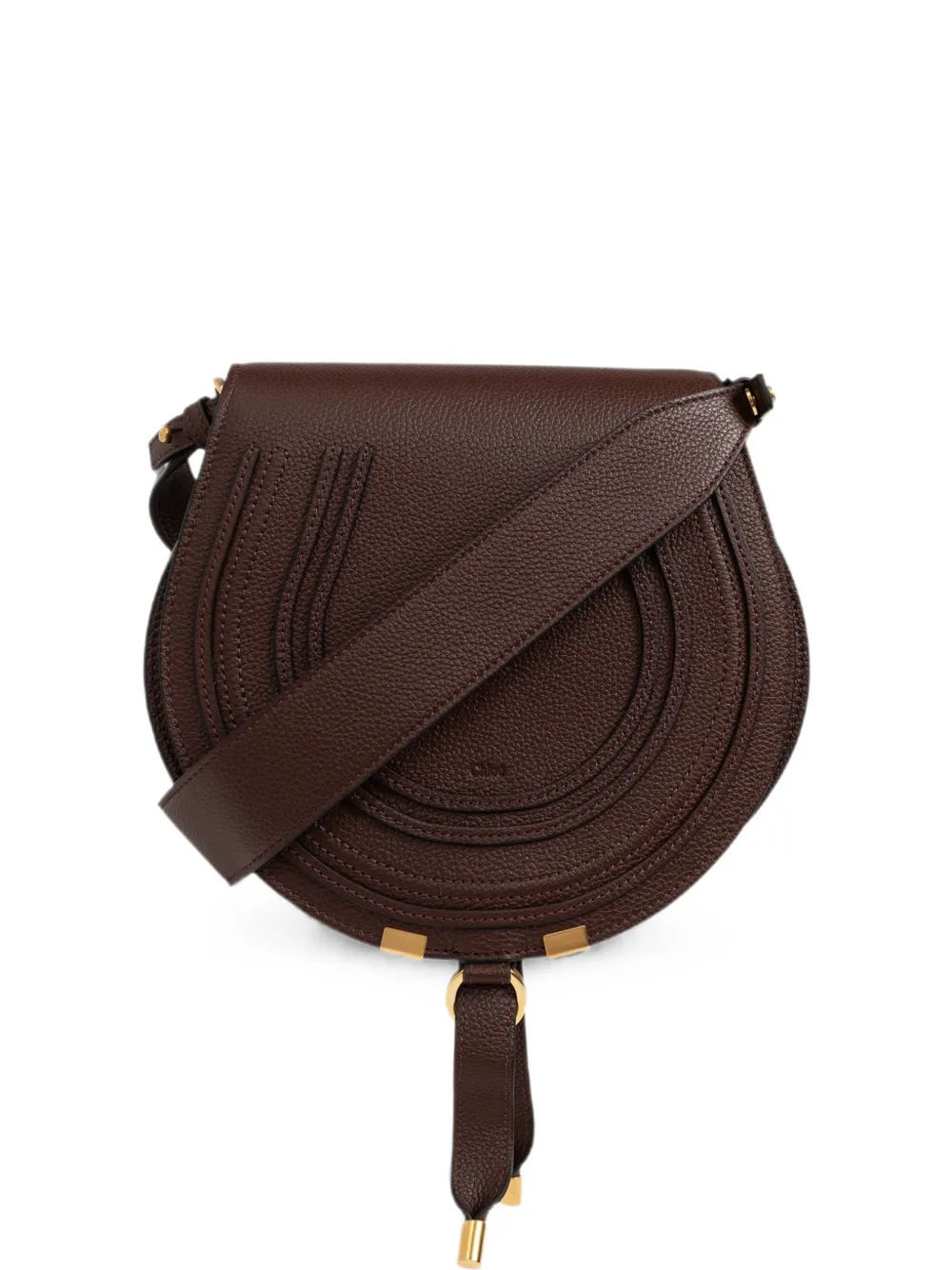 Chloé Marcie leather shoulder bag - Marrone