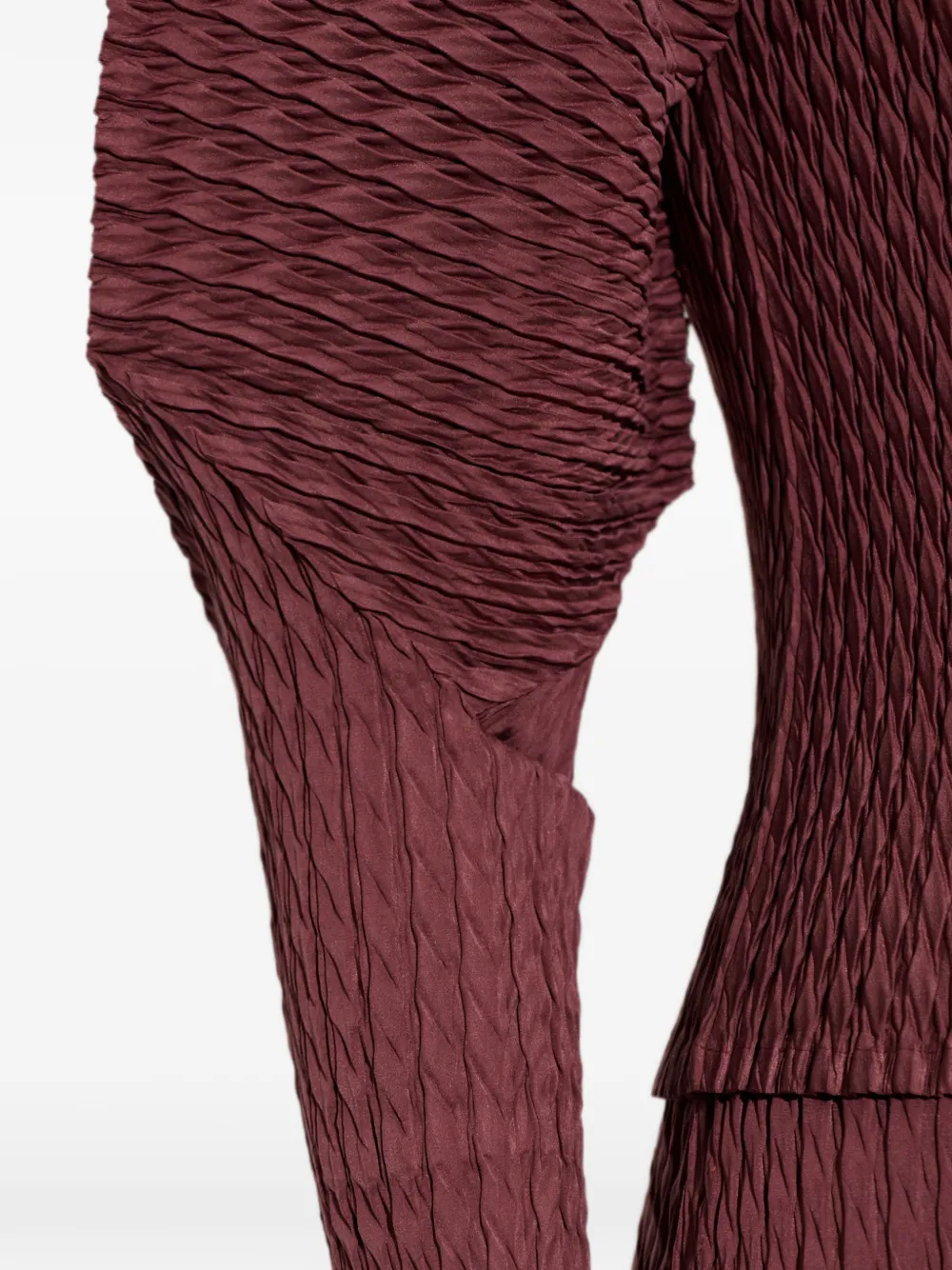 Issey Miyake Sleek Pleats vest met plooien en pofmouwen Rood