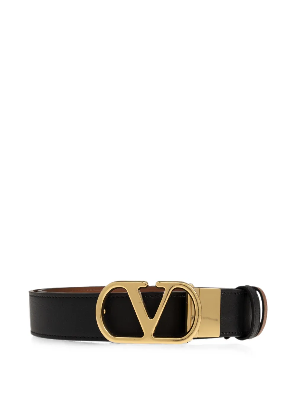 Valentino Garavani Cintura Vlogo in pelle - Nero
