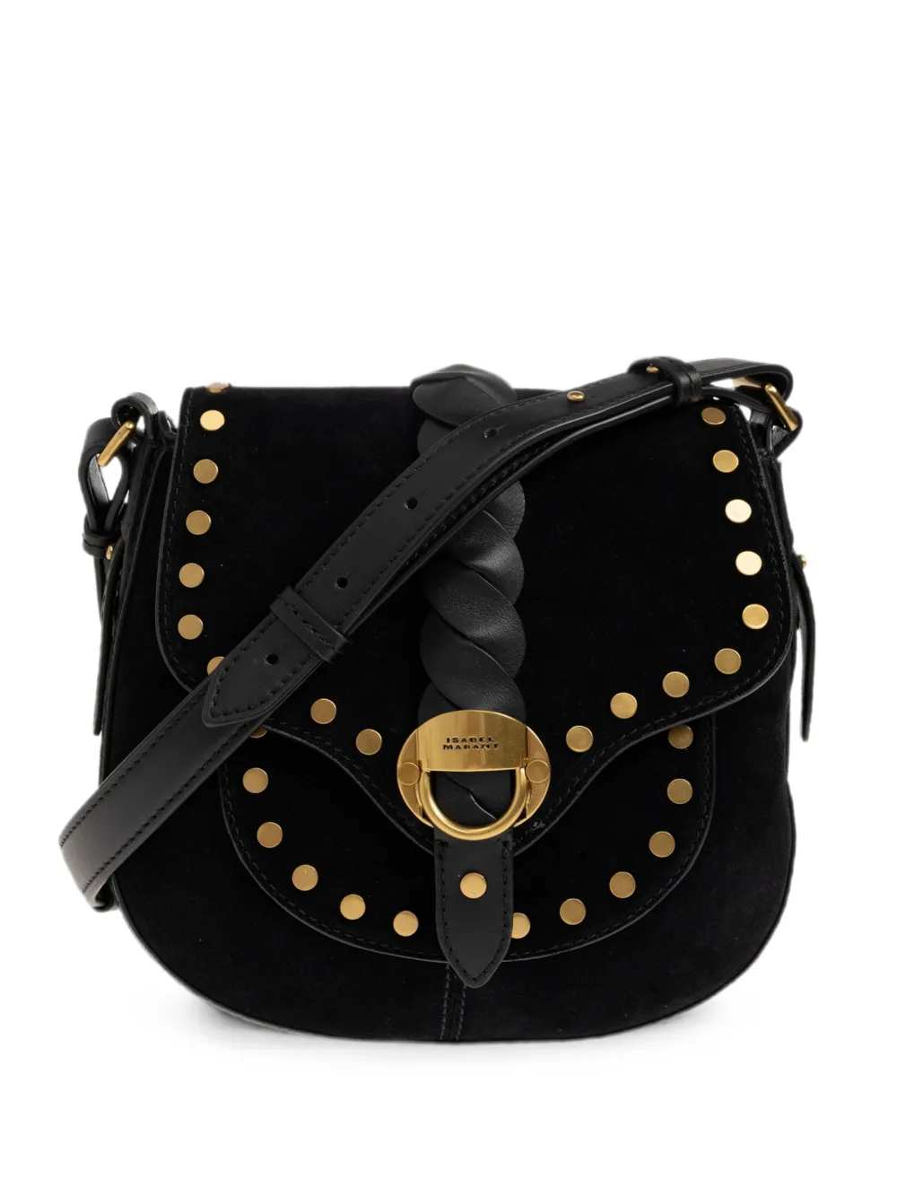 ISABEL MARANT Altay stud-embellished leather shoulder bag - Black