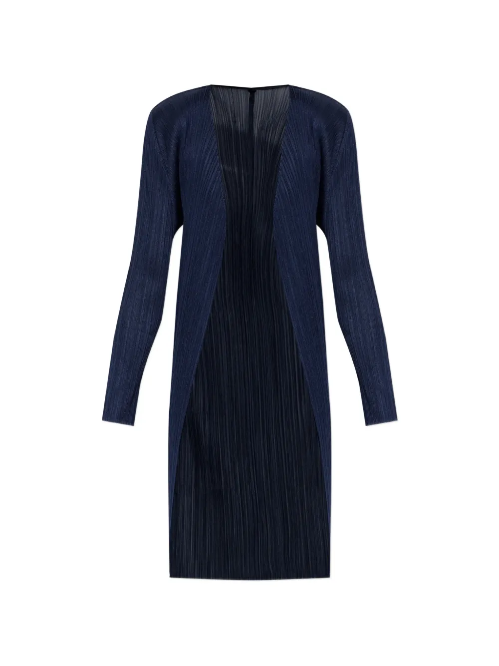 Pleats Please Issey Miyake pleated long-sleeve jacket - Blau