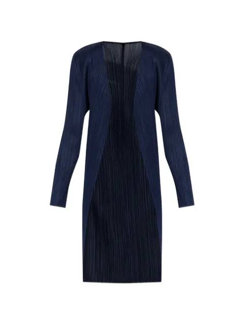 Pleats Please Issey Miyake pleated long-sleeve jacket