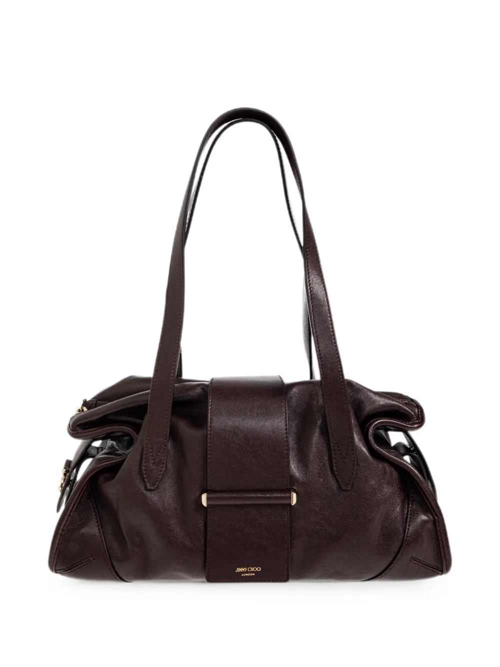 Jimmy Choo medium Bar leather duffle bag - Rosso